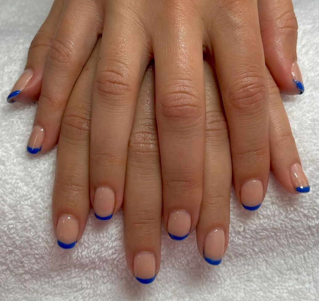 Beautiful Nails French with Color